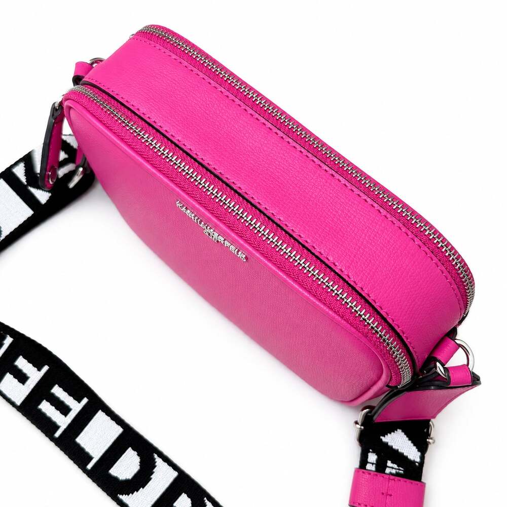Karl Lagerfeld Paris Pink Camera Crossbody Bag - Picture 3 of 16